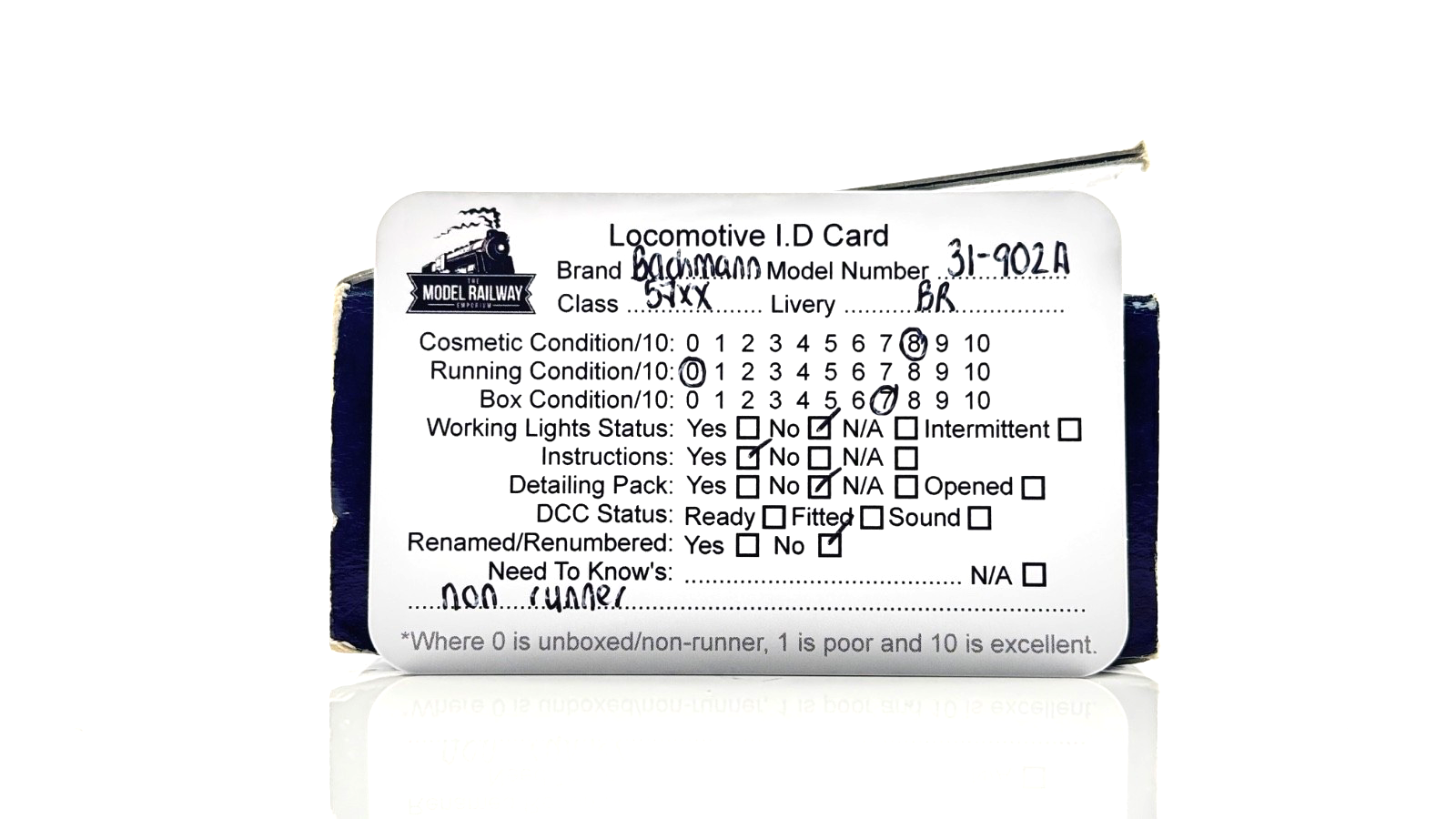 BACHMANN 00 GAUGE - 31-902A - 57XX 5775 BR PLAIN BLACK LATE CREST - SPARES