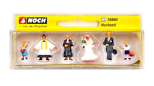 NOCH HO/00 GAUGE - 15860 - HOCHZEIT WEDDING GROUP FIGURE SET OF 6 - NEW