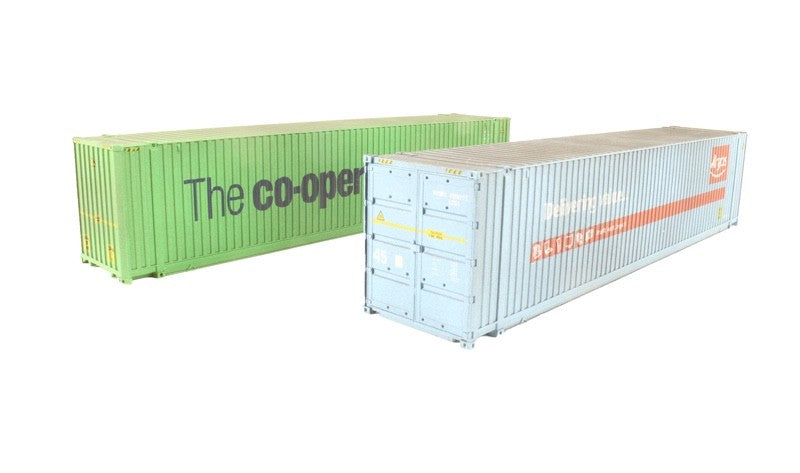 DAPOL 00 GAUGE - 4F-028-002 - 45FT HIGH CUBE CONTAINERS COOP ARGOS WEATHERED NEW