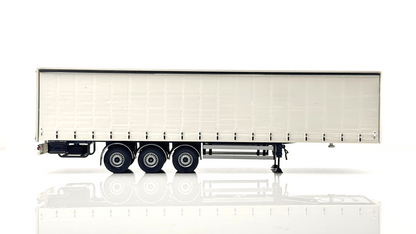 TEKNO 1/50 SCALE - 63366 - 3 AXLE CURTAINSIDE SEMI TRAILER PLAIN WHITE BOXED