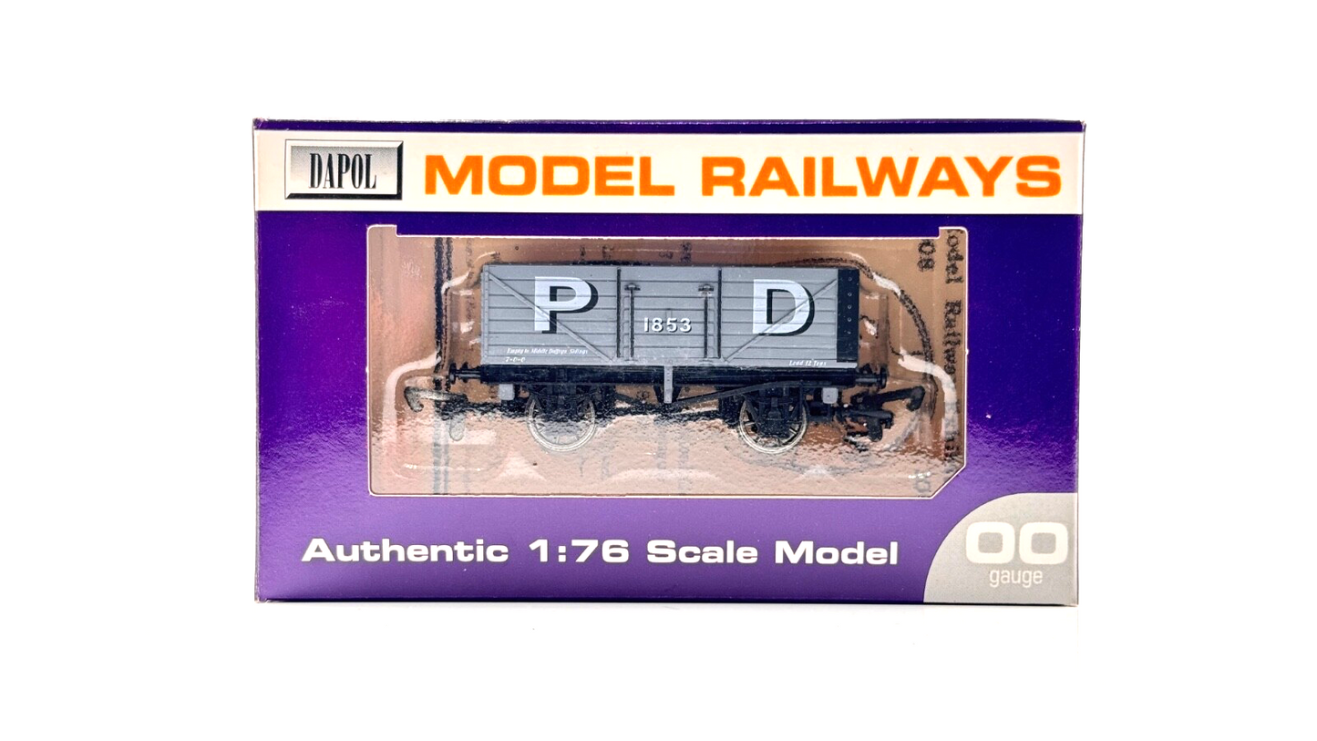 DAPOL 00 GAUGE - POWELL DUFFRYN 5 PLANK WAGON NO.1853 (LIMITED EDITION)
