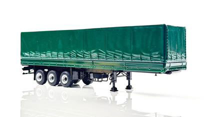 WSI 1/50 SCALE - 13-1028 - CLASSIC CURTAIN SIDE TRAILER 3 AXLE REFINISHED GREEN