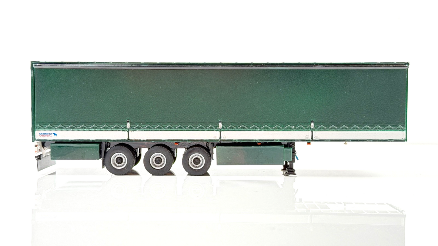 WSI 1/50 SCALE - 03-1073 - CURTAIN SIDE TRAILER 3 AXLE REFINISHED GREEN - NQP!!