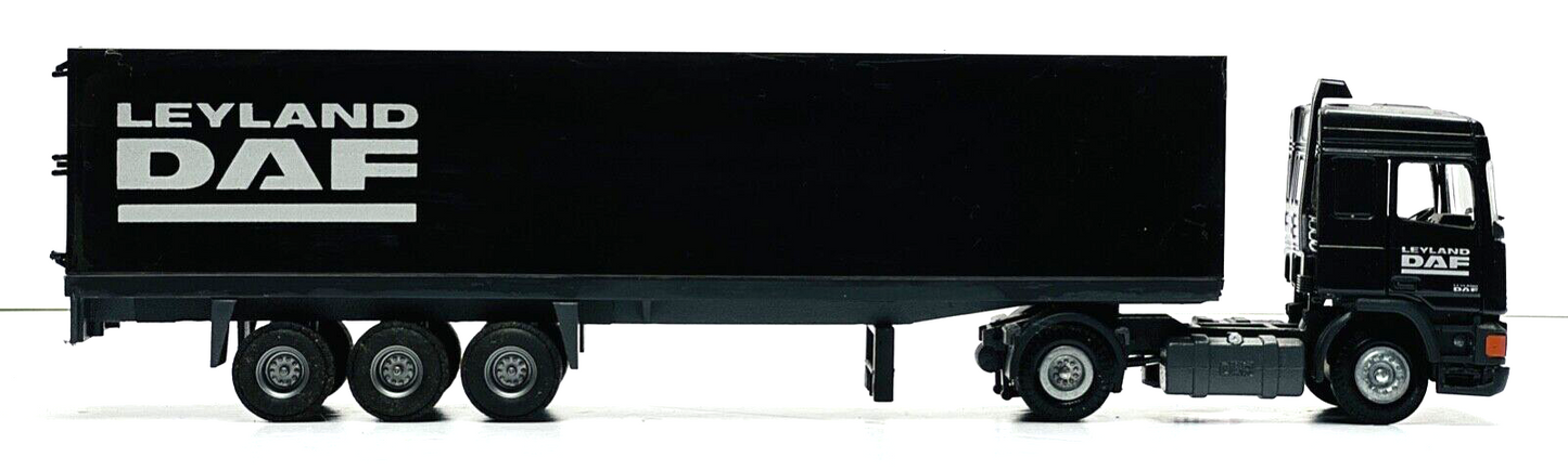 EARLY TEKNO 1/50 - DAF 95 'LEYLAND DAF' BLACK TRUCK & TRAILER - BOXED
