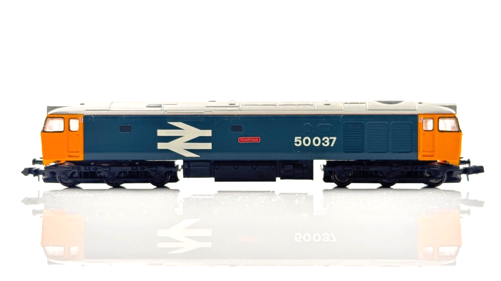 GRAHAM FARISH N GAUGE - CLASS 50 LARGE LOGO 50037 ILLUSTRIOUS RENAMED RENUMBERED