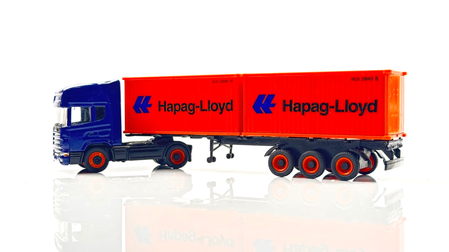 SCHUCO 1/87 SCALE - HAPAG LLOYD CONTAINER LADEN LORRY - UNBOXED
