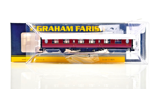 GRAHAM FARISH N GAUGE - 376-202 - LNER THOMPSON FIRST CORRIDOR BR MAROON - BOXED