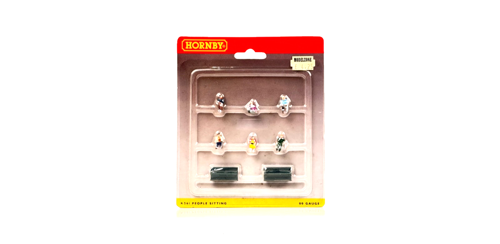 HORNBY 00 GAUGE - R561 - PEOPLE SITTING FIGURE SET - SEALED & CARDED