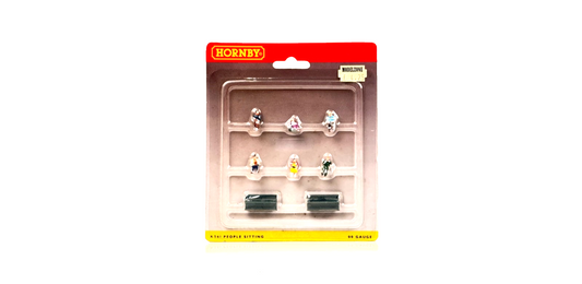 HORNBY 00 GAUGE - R561 - PEOPLE SITTING FIGURE SET - SEALED & CARDED