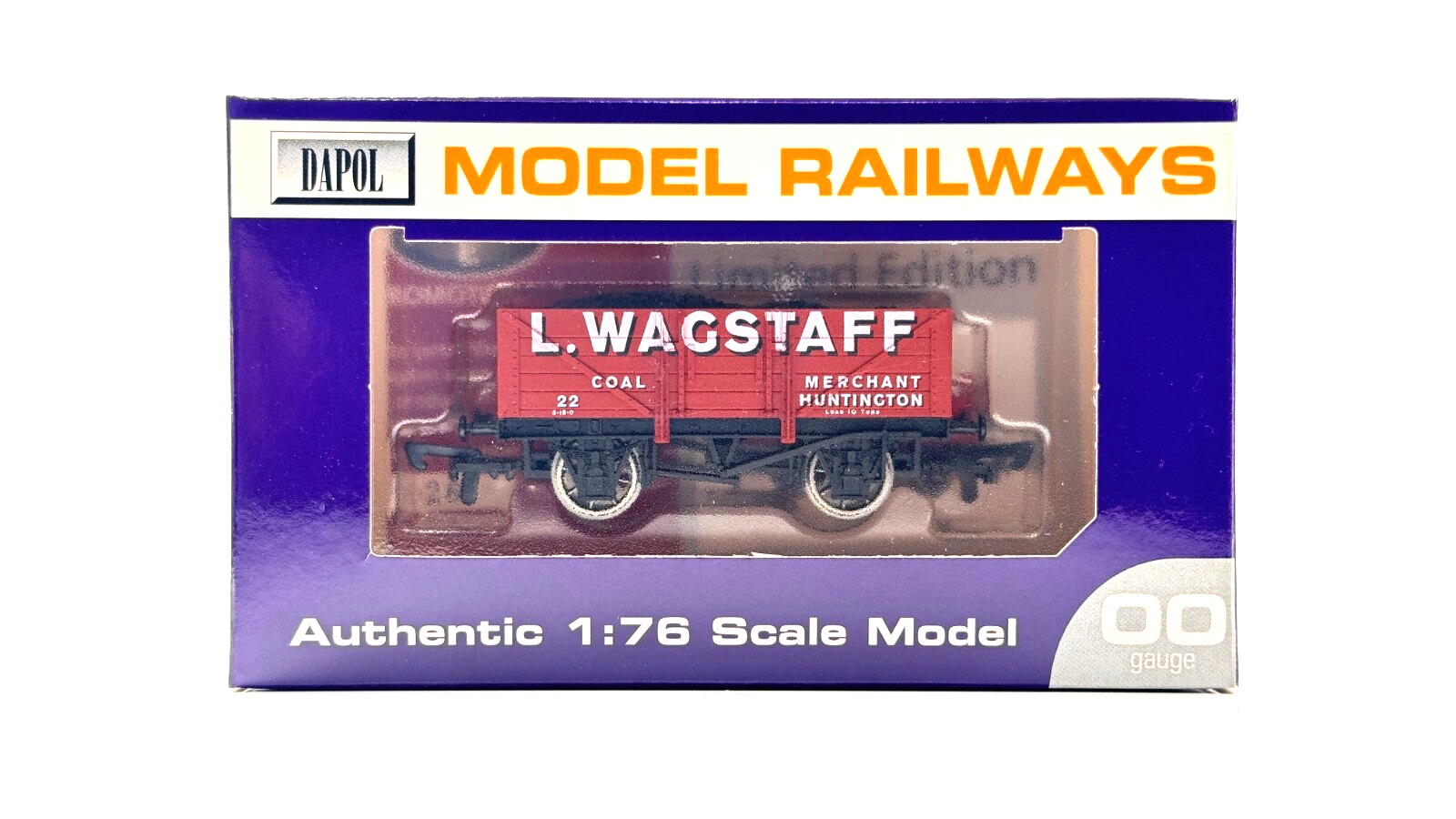 DAPOL 00 GAUGE - L. WAGSTAFF COAL MERCHANT HUNTINGTON WAGON 22 (LIMITED EDITION)