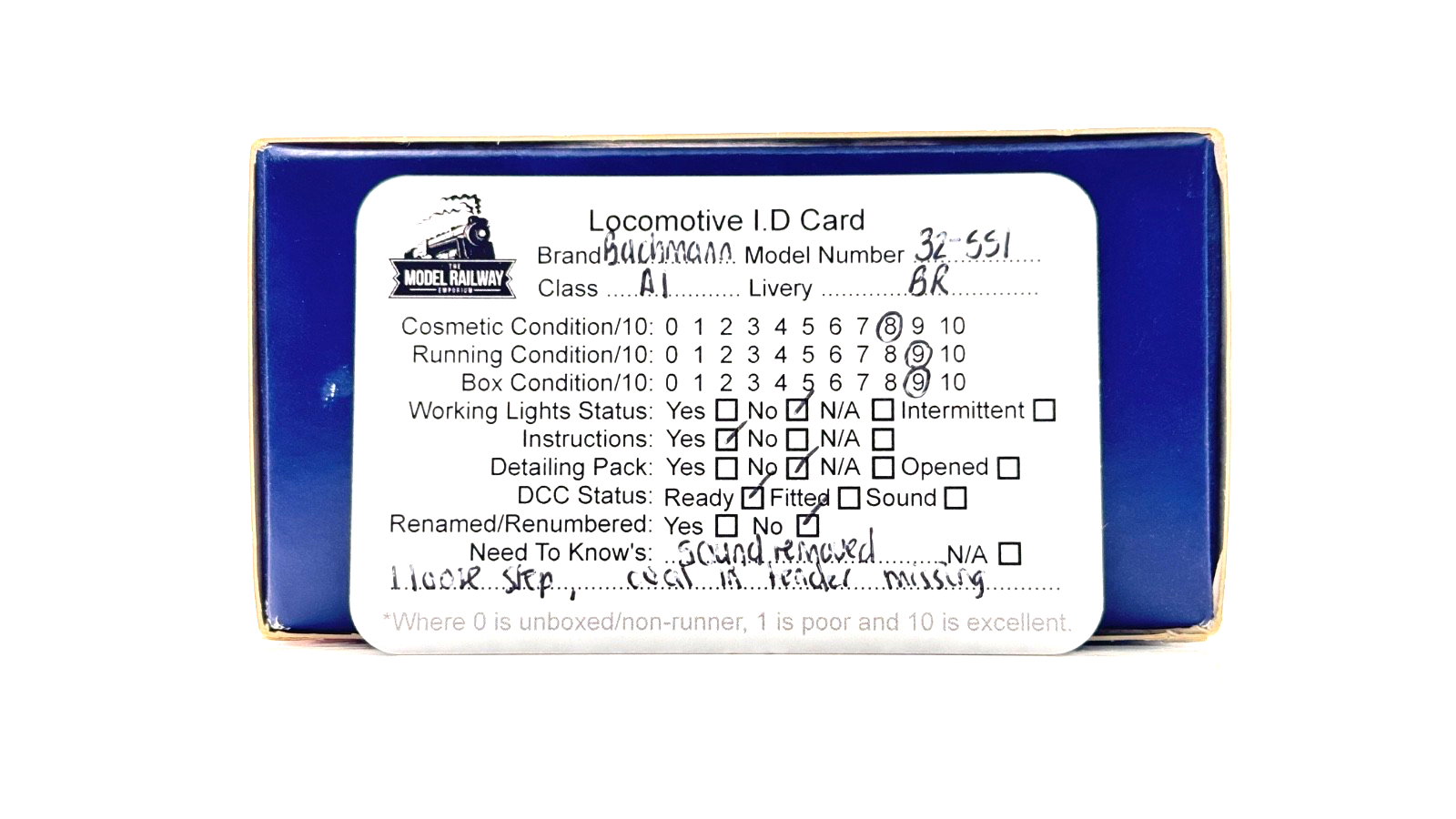 BACHMANN 00 GAUGE - 32-551 - CLASS A1 60139 SEA EAGLE BR GREEN EARLY EMBLEM