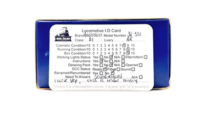 BACHMANN 00 GAUGE - 32-551 - CLASS A1 60139 SEA EAGLE BR GREEN EARLY EMBLEM