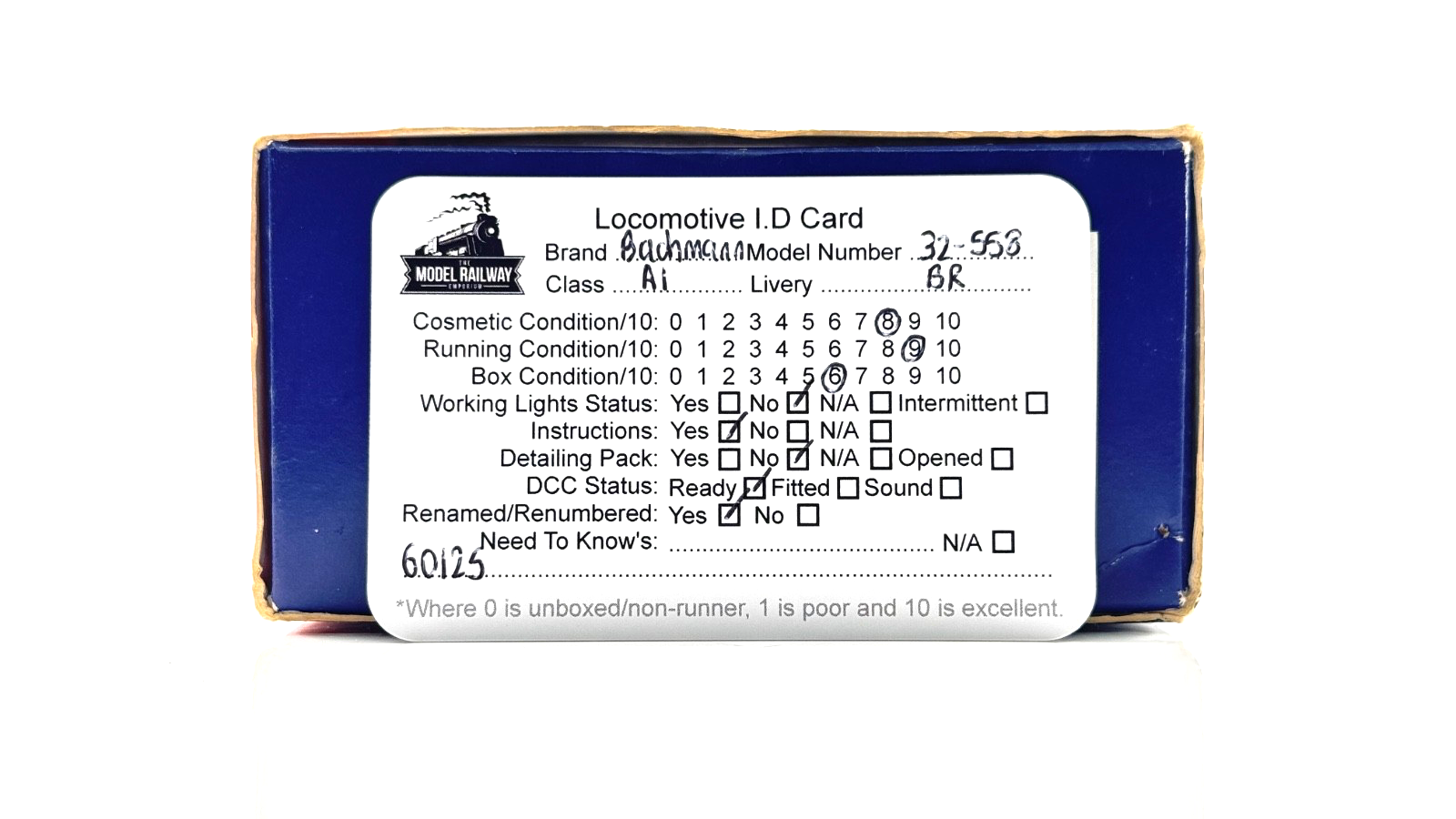 BACHMANN 00 GAUGE - 32-558 - CLASS A1 60125 SCOTTISH UNION BR GREEN EARLY EMBLEM