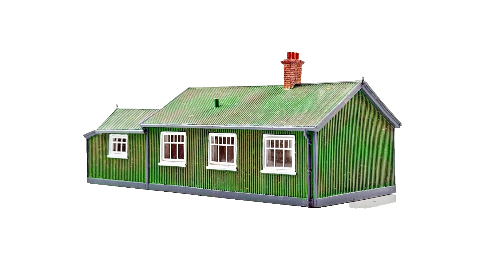 HORNBY SKALEDALE 00 GAUGE - R9803 - TIN HOUSE (SCOUT HUT?) - UNBOXED