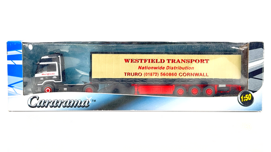 CARARAMA 1/50 - VOLVO FH12 WESTFIELD TRANSPORT TRURO CORNWALL LORRY - BOXED