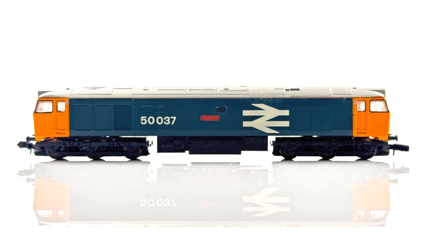 GRAHAM FARISH N GAUGE - CLASS 50 LARGE LOGO 50037 ILLUSTRIOUS RENAMED RENUMBERED