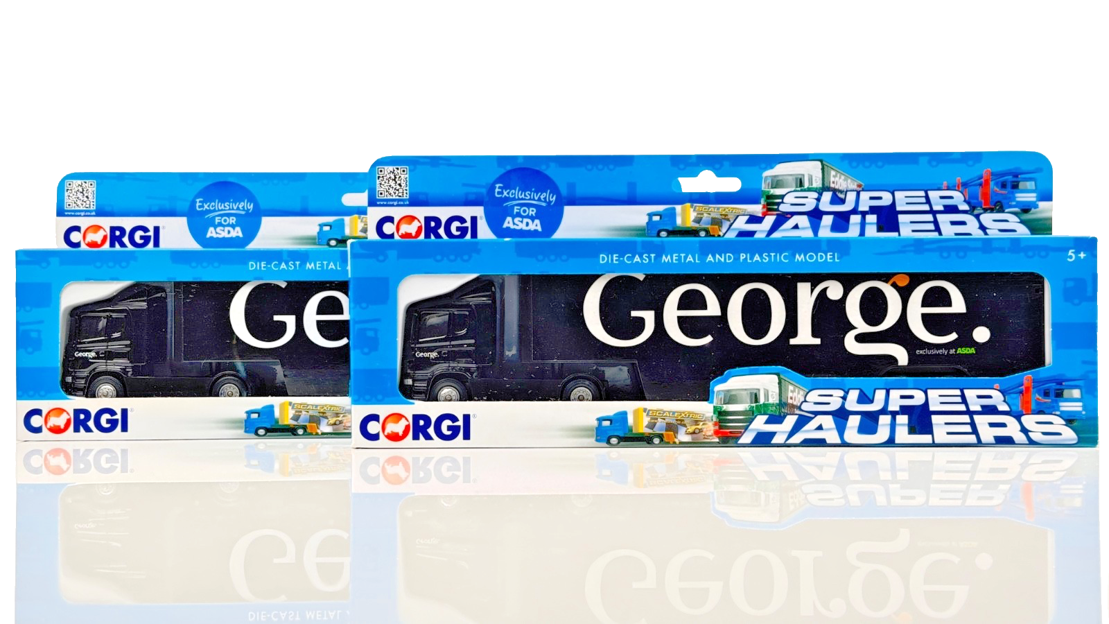 CORGI 1/64 SCALE - DIECAST SUPERHAULERS 'ASDA GEORGE' EXCLUSIVE LORRIES X 2