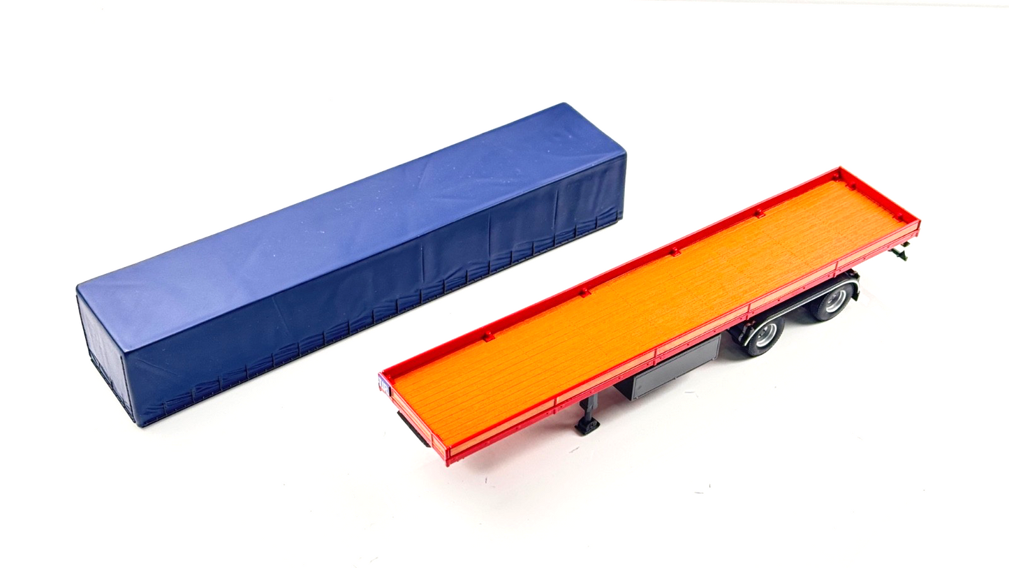 WSI 1/50 SCALE - 13-1022 - CLASSIC CURTAIN SIDE TRAILER 2 AXLE BOXED