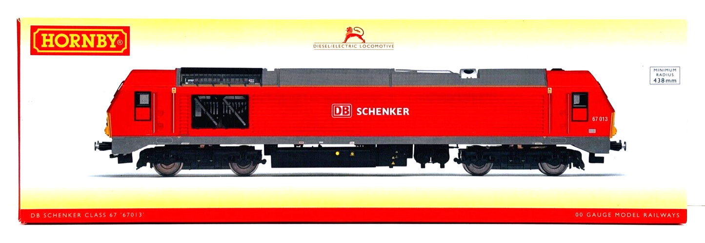 HORNBY 00 GAUGE - R3574 - CLASS 67 DIESEL 67013 DB SCHENKER RED - BOXED NQP