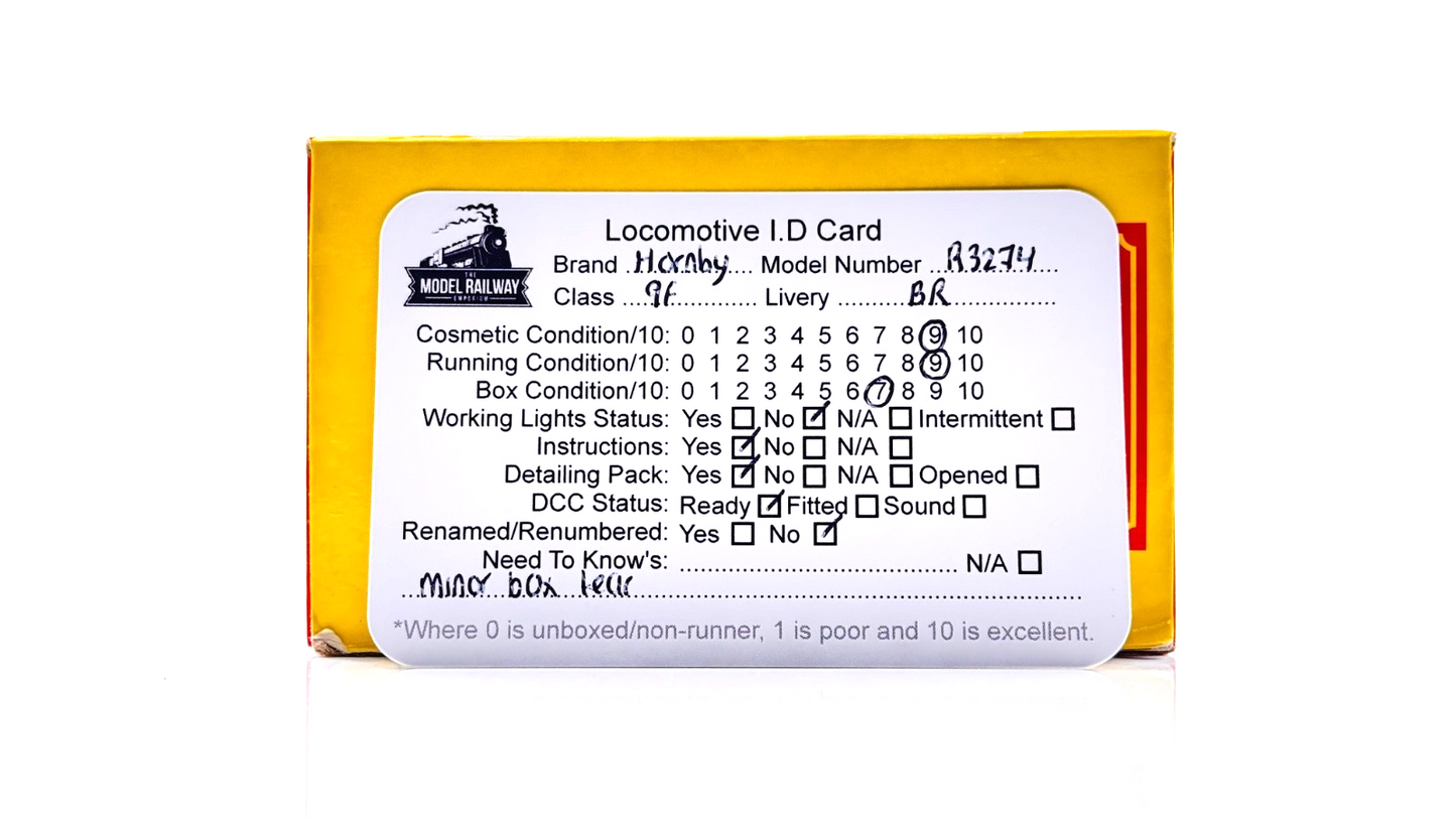 HORNBY 00 GAUGE - R3274 - BR LATE CLASS 9F CROSTI BOILER LOCOMOTIVE 92023 BOXED