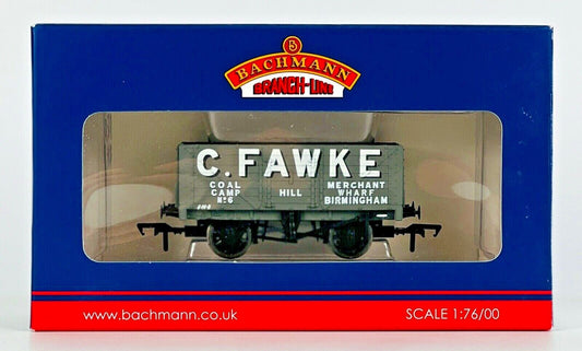 BACHMANN 00 GAUGE - 37-100R - 7 PLANK WAGON 'C.FAWKE' WARLEY MODEL RAILWAY CLUB