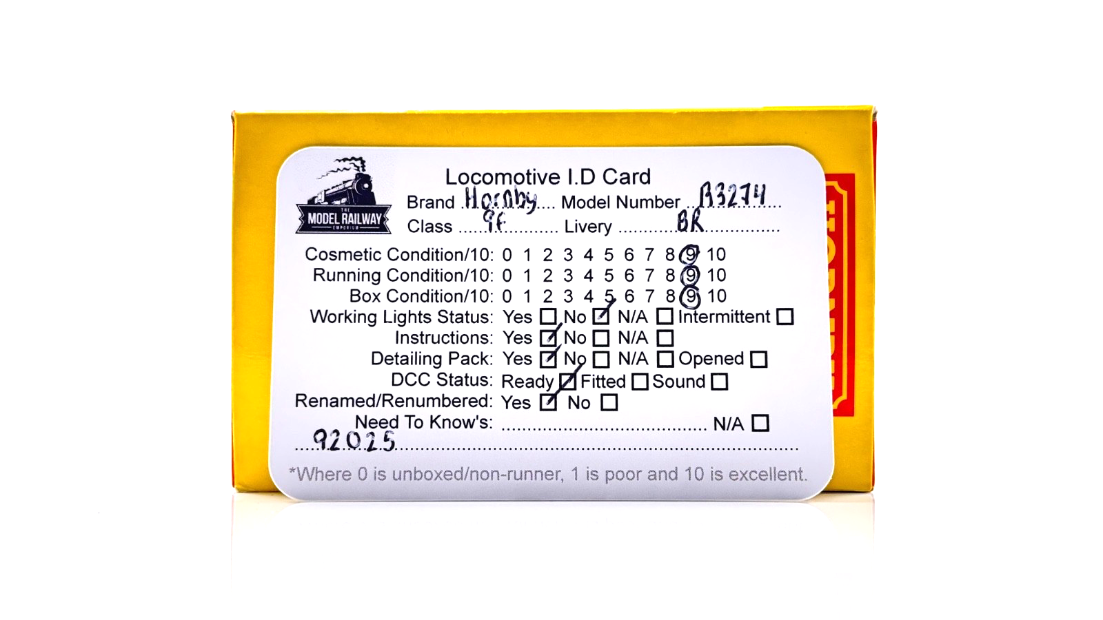 HORNBY 00 GAUGE - R3274 - BR BLACK CLASS 9F CROSTI BOILER LOCOMOTIVE 92025 BOXED