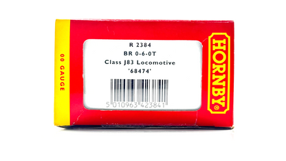 HORNBY 00 GAUGE - R2384 - BR BLACK 0-6-0T CLASS J83 LOCOMOTIVE 68474 - BOXED