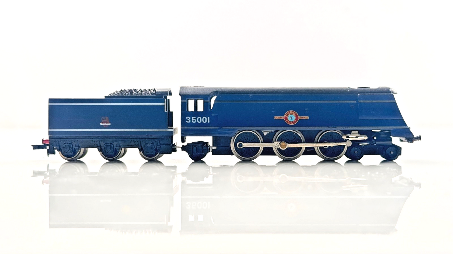 GRAHAM FARISH N GAUGE - 1507 - MERCHANT NAVY CHANNEL PACKET 35001 BLUE BOXED