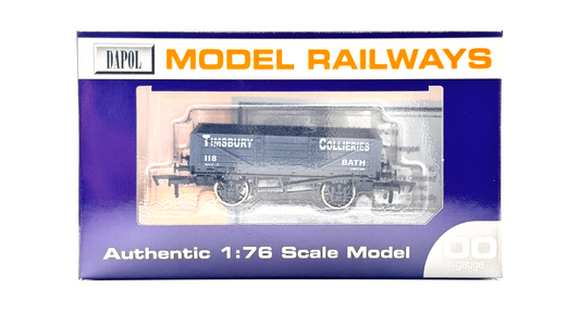 DAPOL 00 GAUGE - TIMSBURY COLLIERIES BATH PLANK WAGON NO.118 (LIMITED EDITION)