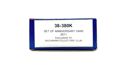 BACHMANN 00 GAUGE - 38-380K - SET OF ANNIVERSARY VANS COLLECTORS CLUB 2011