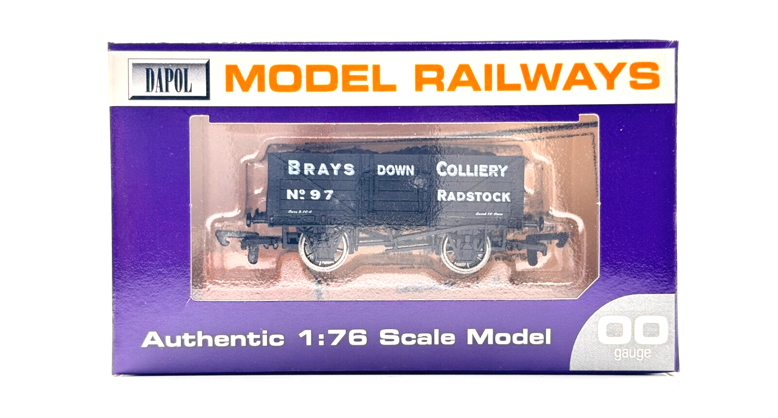 DAPOL 00 GAUGE - BRAYS DOWN COLLIERY RADSTOCK WAGON NO.97 (LIMITED EDITION)