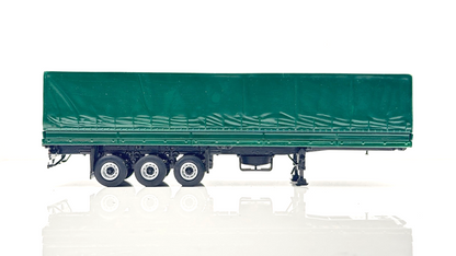 WSI 1/50 SCALE - 13-1028 - CLASSIC CURTAIN SIDE TRAILER 3 AXLE REFINISHED GREEN