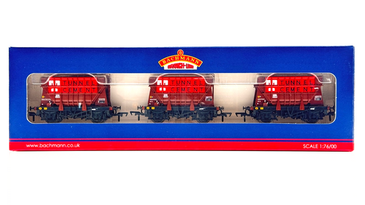 BACHMANN 00 GAUGE - 38-285 - SET OF PRESFLO 22T CEMENT WAGONS TUNNEL CEMENT