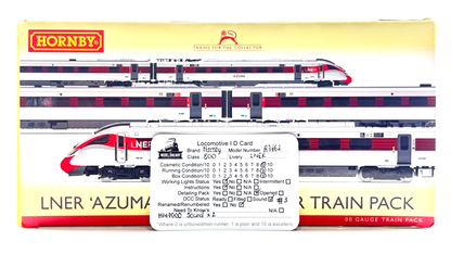 HORNBY 00 GAUGE - R3762 - LNER 'AZUMA' CLASS 800 5 CAR TRAIN PACK - DCC SOUND