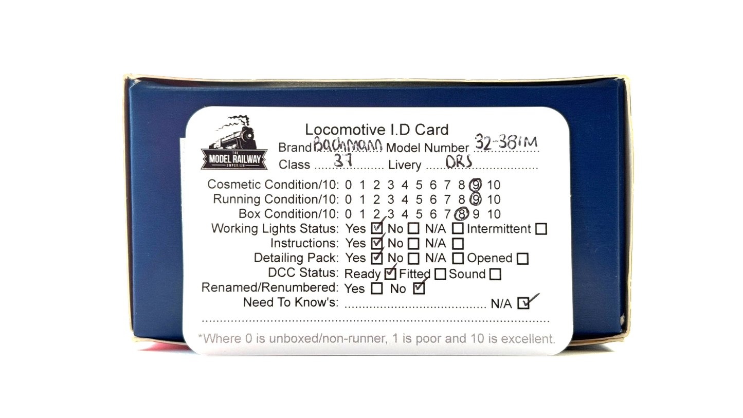 BACHMANN 00 GAUGE - 32-381M - CLASS 37402 DIRECT RAIL SERVICES DRS COMPASS