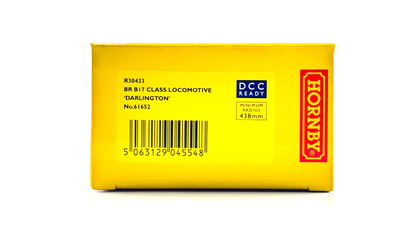 HORNBY 00 GAUGE - R30433 - BR GREEN B17 CLASS LOCOMOTIVE DARLINGTON NO.61652