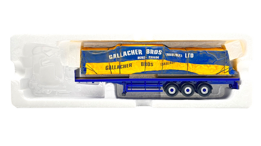 CORGI 1/50 SCALE - CC14807 - GALLACHER BROS HAULAGE FLATBED & CANVAS LOAD ONLY
