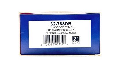 BACHMANN 00 GAUGE - 32-788DB - CLASS 37/0 37142 BR ENGINEERS GREY REGIONAL EXCL