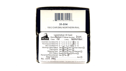 BACHMANN 00 GAUGE - 31-514 - CLASS 158 DMU 2 CAR NORTHERN RAIL - BOXED