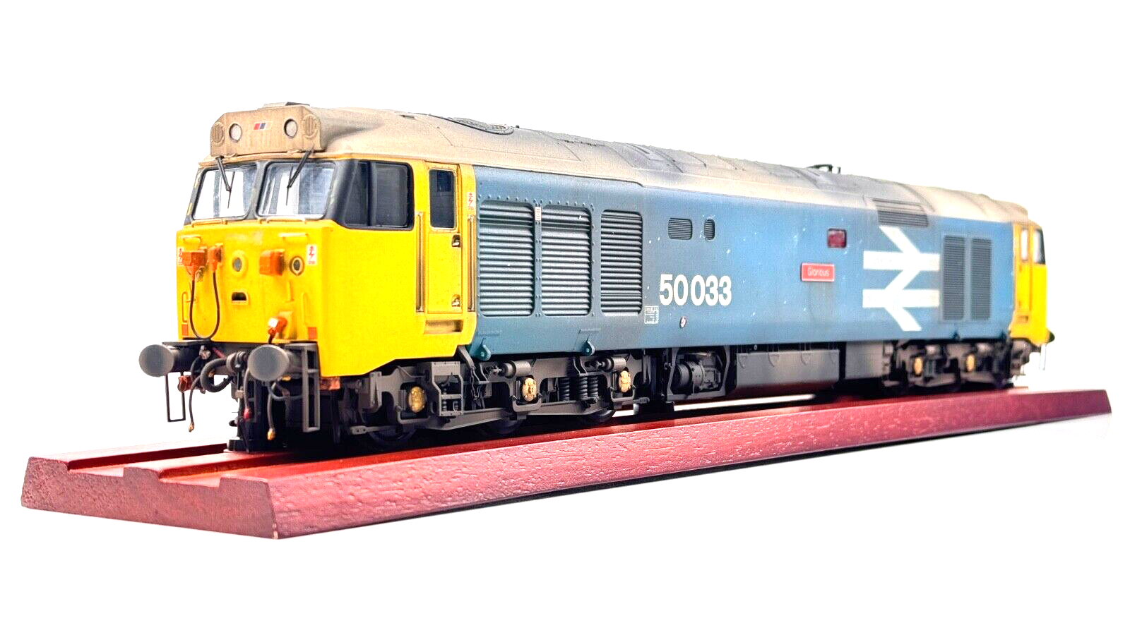 HELJAN O GAUGE - CLASS 50 DIESEL 50033 BR LARGE LOGO GLORIOUS (PROTO NEO)