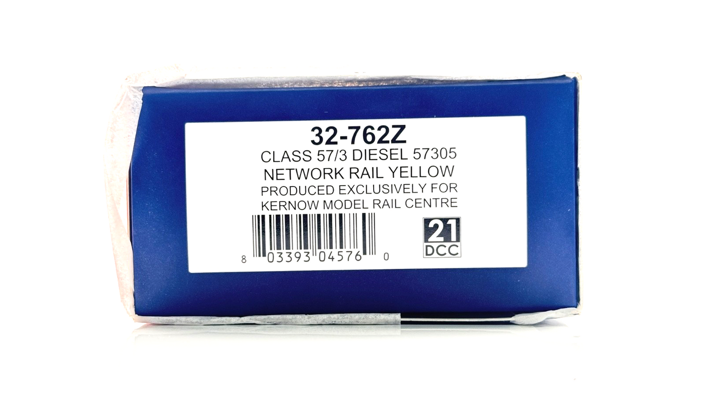 BACHMANN 00 GAUGE - 32-762Z - CLASS 57/3 DIESEL 57305 NETWORK RAIL YELLOW KERNOW