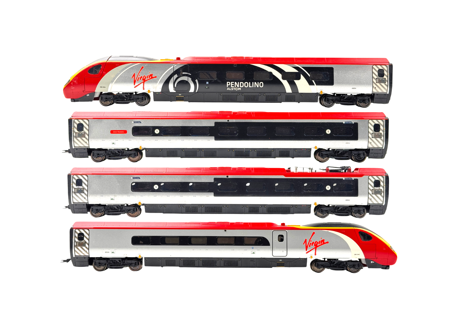 HORNBY 00 GAUGE - VIRGIN TRAINS PENDOLINO 4 CAR EMU DCC SOUND FITTED UNBOXED