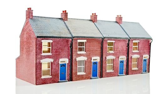 HORNBY SKALEDALE 00 GAUGE - R8622 - RIGHT HAND TERRACED HOUSE ROW OF 4 - UNBOXED