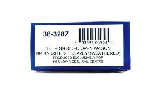 BACHMANN 00 GAUGE - 38-328Z - 13T HIGH SIDED OPEN WAGON BR BAUXITE ST BLAZEY NEW