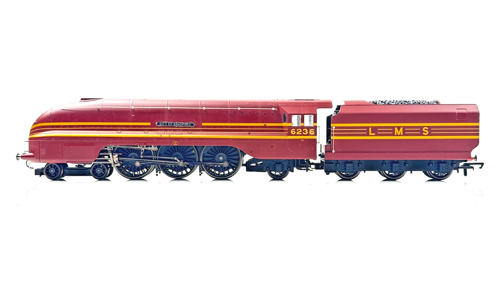 HORNBY 00 GAUGE - LMS MAROON 4-6-2 CORONATION 'CITY OF BRADFORD' 6236 - NQP