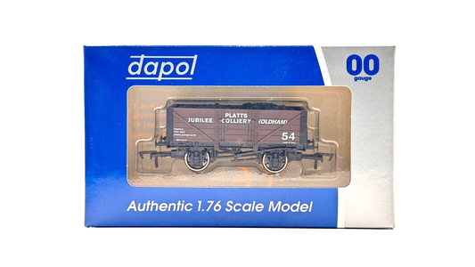 DAPOL 00 GAUGE - PLATTS JUBILEE COLLIERY OLDHAM WAGON NO.54 (LIMITED EDITION)