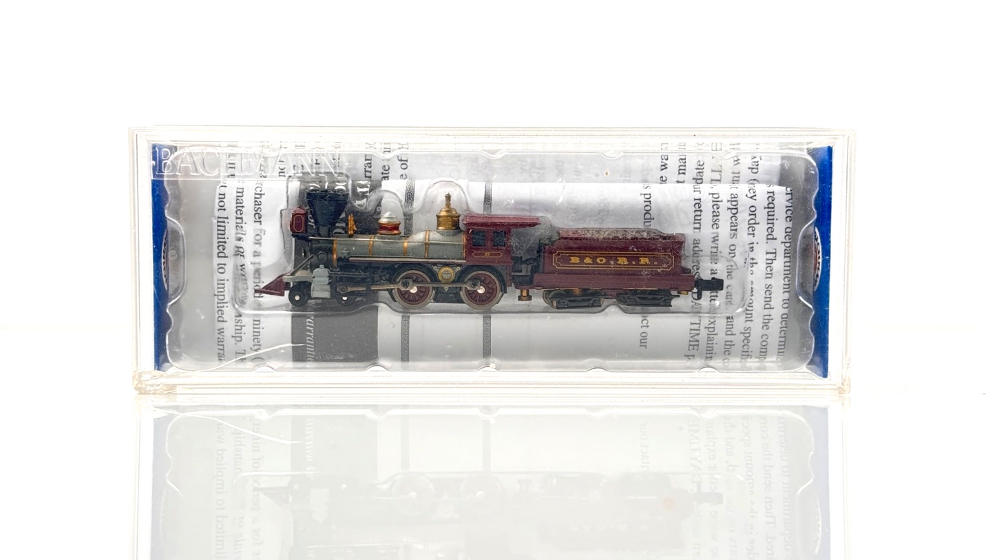 BACHMANN N GAUGE - 11751 - 4-4-0 AMERICAN BALTIMORE & OHIO LOCO - BOXED NQP