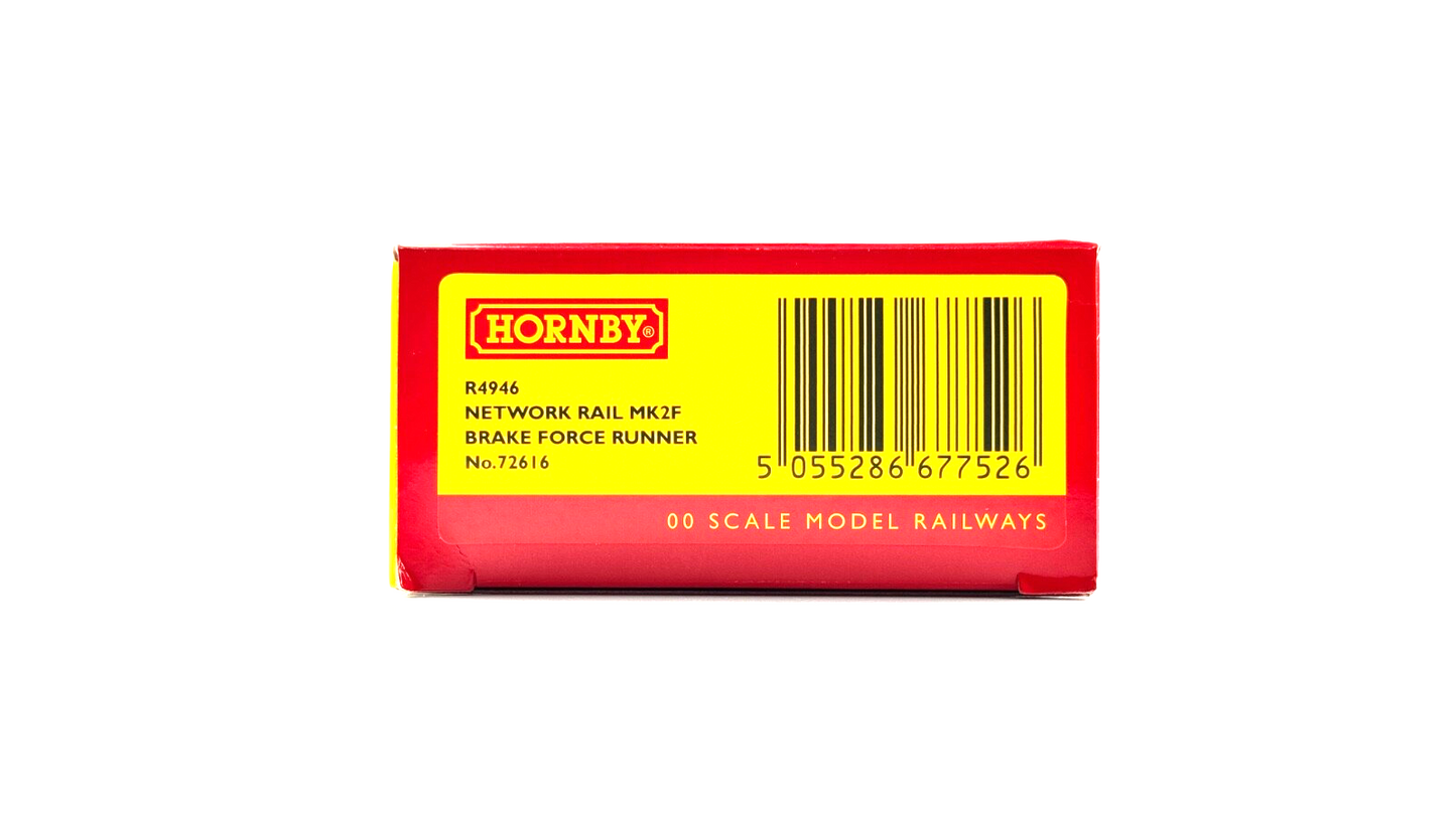 HORNBY 00 GAUGE - R4946 - NETWORK RAIL MK2F BRAKE FORCE RUNNER 72616 - BOXED
