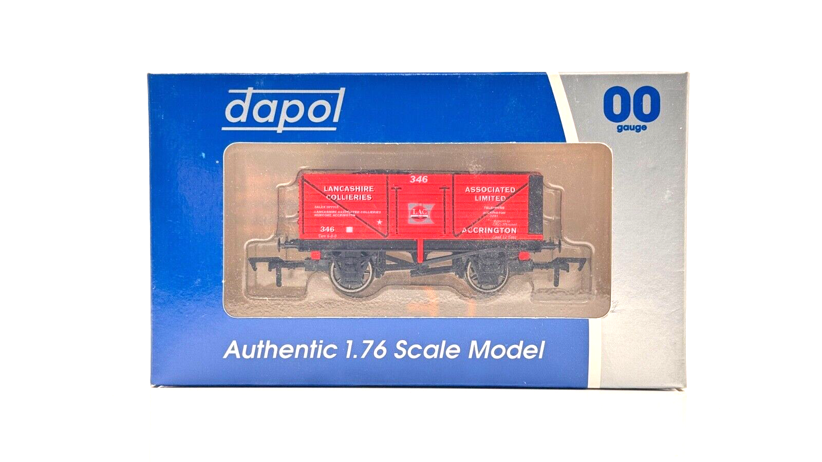 DAPOL 00 GAUGE - LANCASHIRE ASSOCIATED COLLIERIES WAGON NO.346 (LIMITED EDITION)