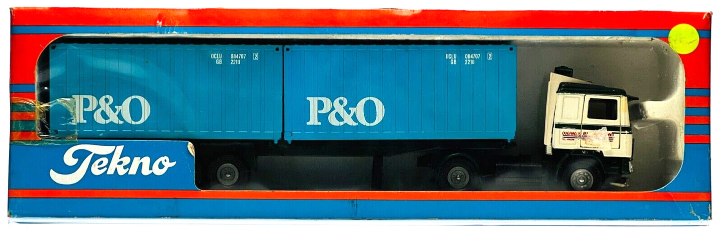 EARLY TEKNO 1/50 - VOLVO F12 OVERBEEK ROTTERDAM HOLLAND 'P&O' CONTAINER LORRY